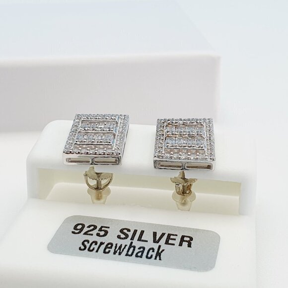 "925 Sterling Silver Cubic Zirconia Earrings, U19254807 - Picture 4 of 11